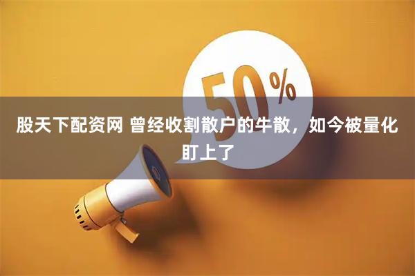 股天下配资网 曾经收割散户的牛散，如今被量化盯上了